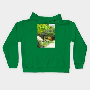 Ornamental Grass in Autumn Park Kids Hoodie